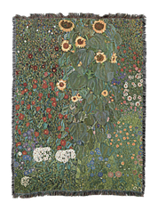 Farm Garden With Sunflowers Blanket