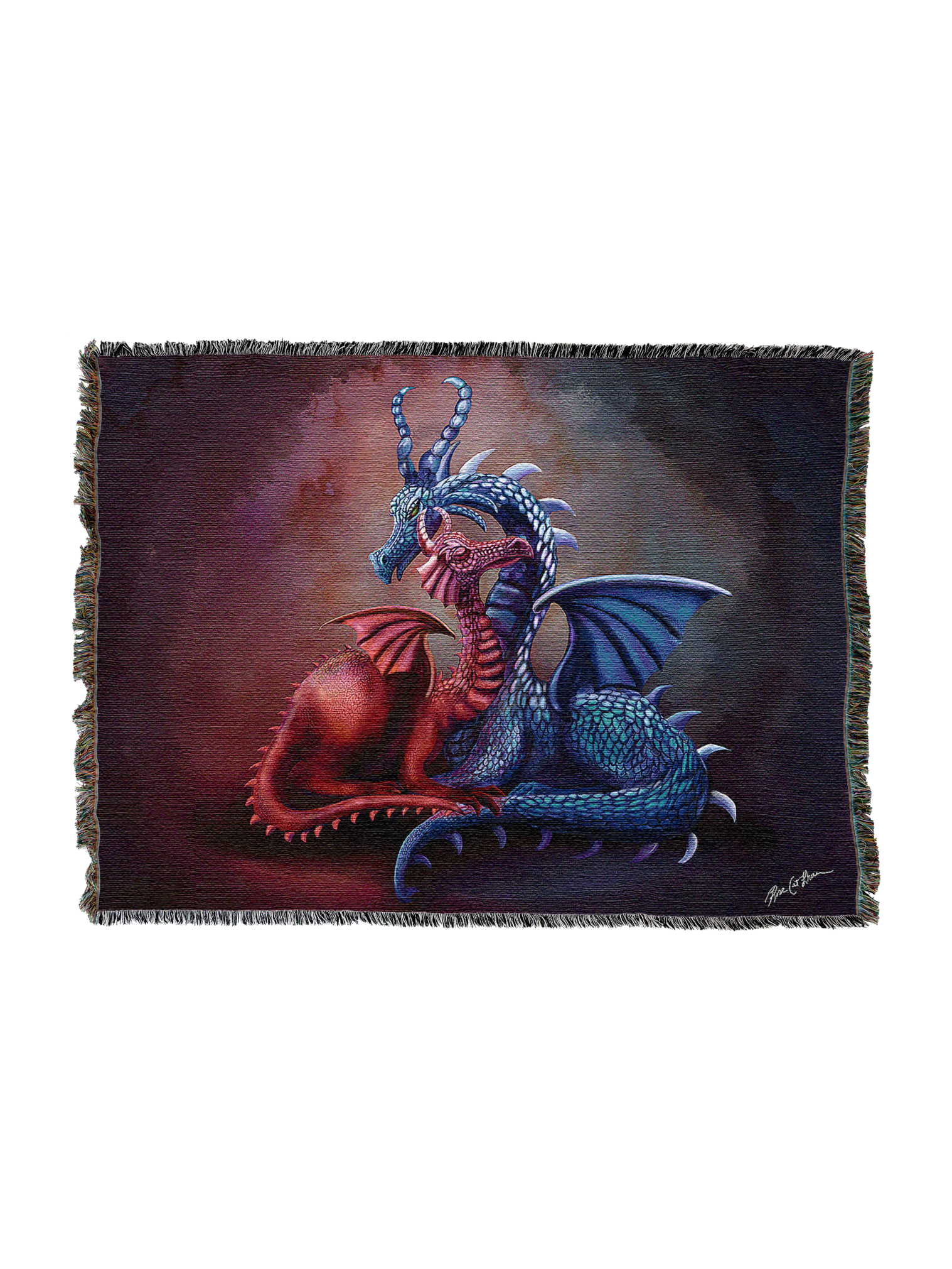 Cuddling Dragons Blanket