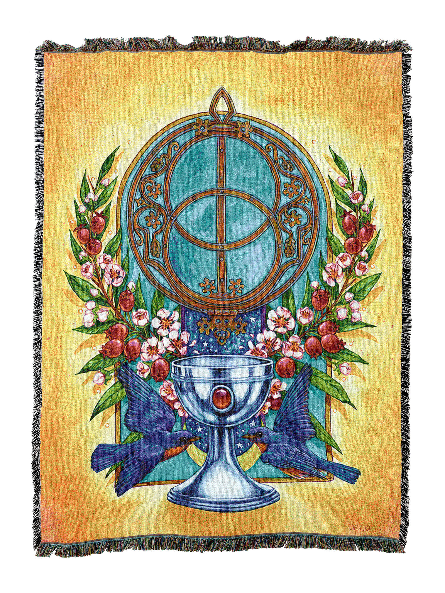 Chalice Well with Rowan Tree Blanket