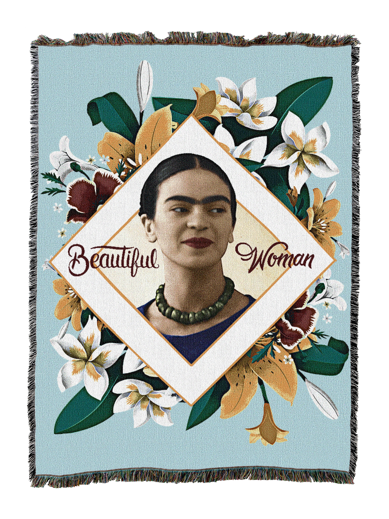 Frida Beautiful Woman Blanket