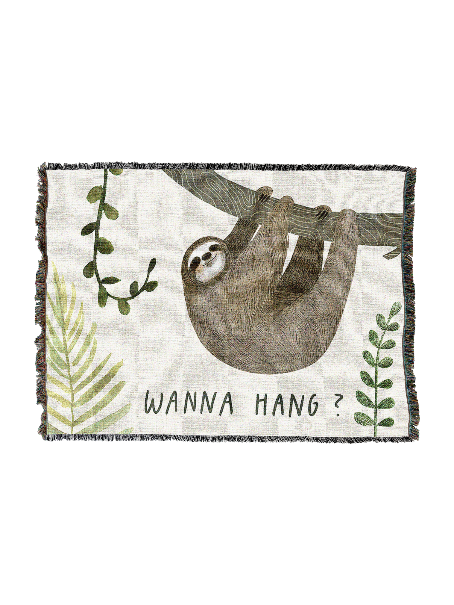 Sloth Wanna Hang Blanket