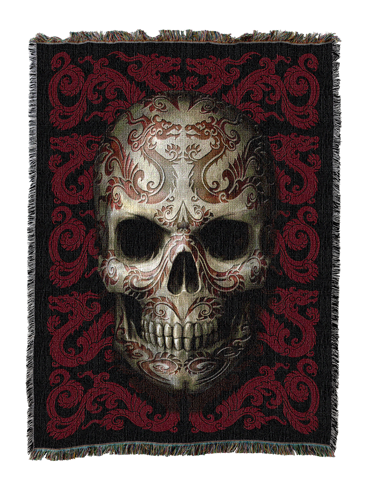 Oriental Skull Blanket