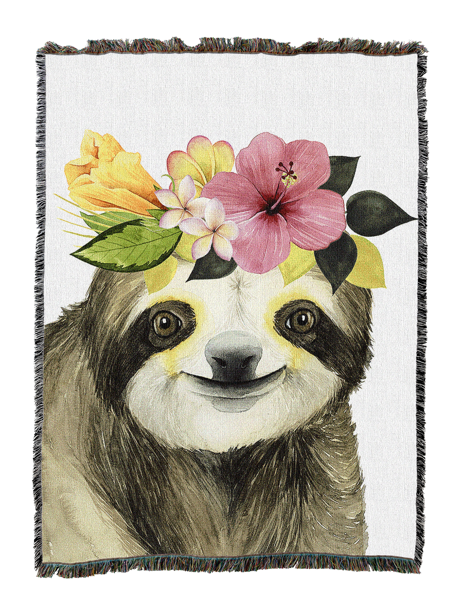 Tropical Halo Sloth Blanket