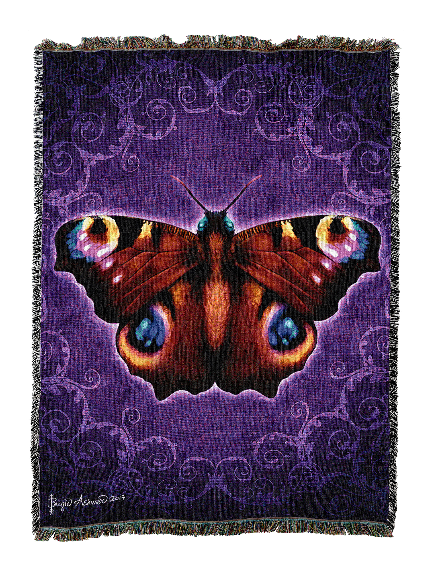 Peacock Butterfly Blanket