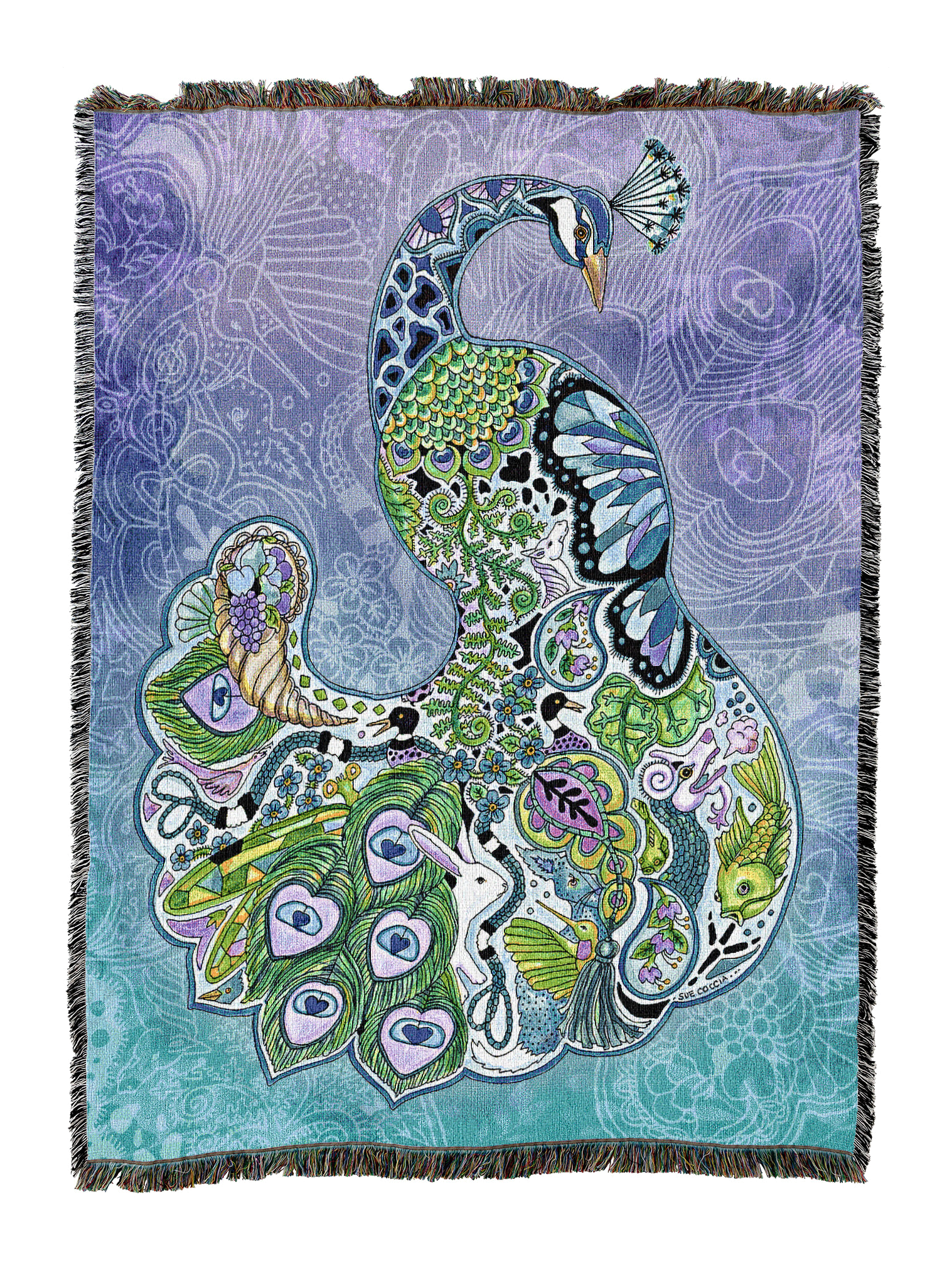 Peacock Tapestry Blanket