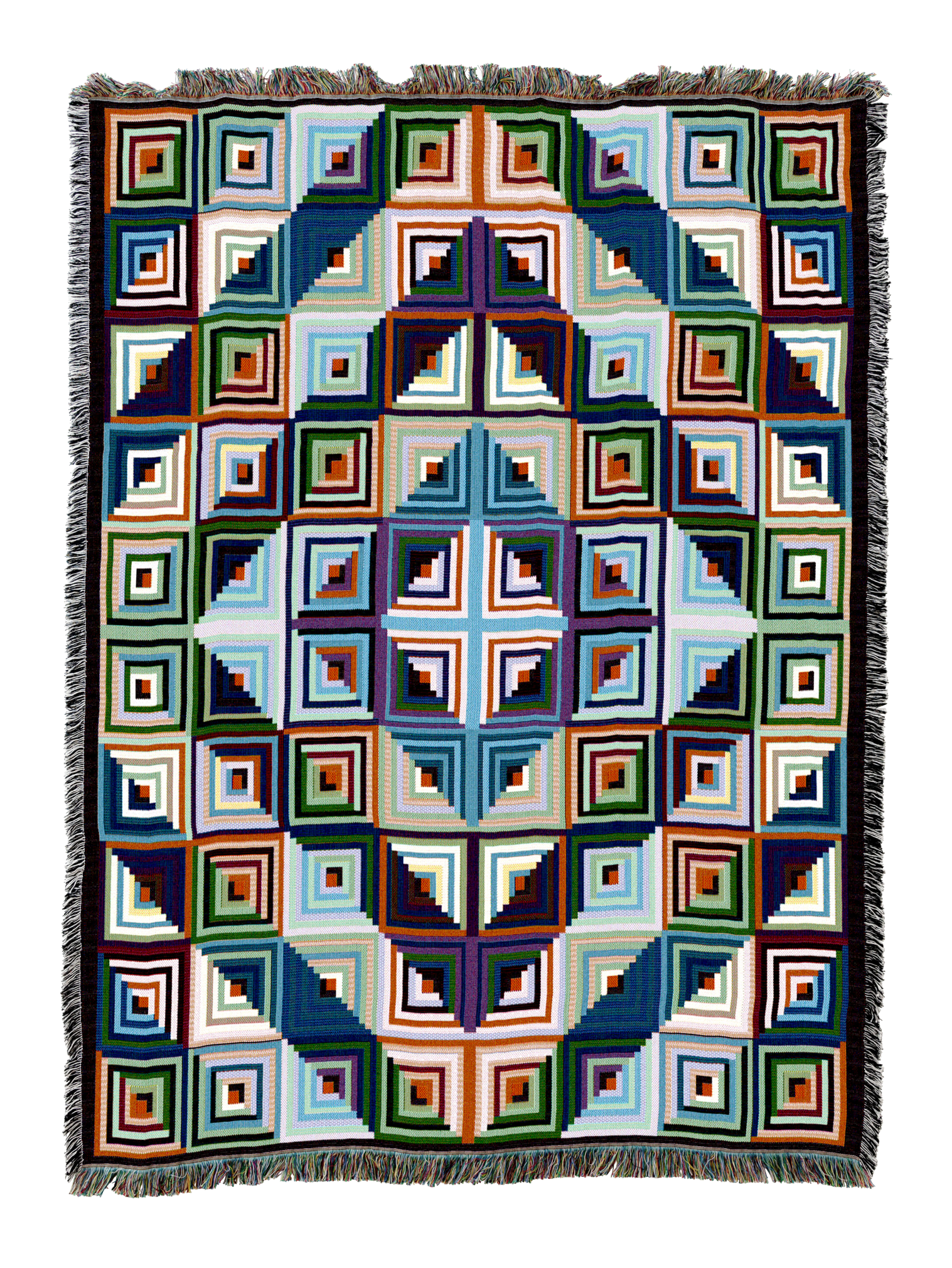 Log Cabin Quilt Blanket