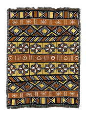 Bogolan Mud Cloth Tapestry Blanket