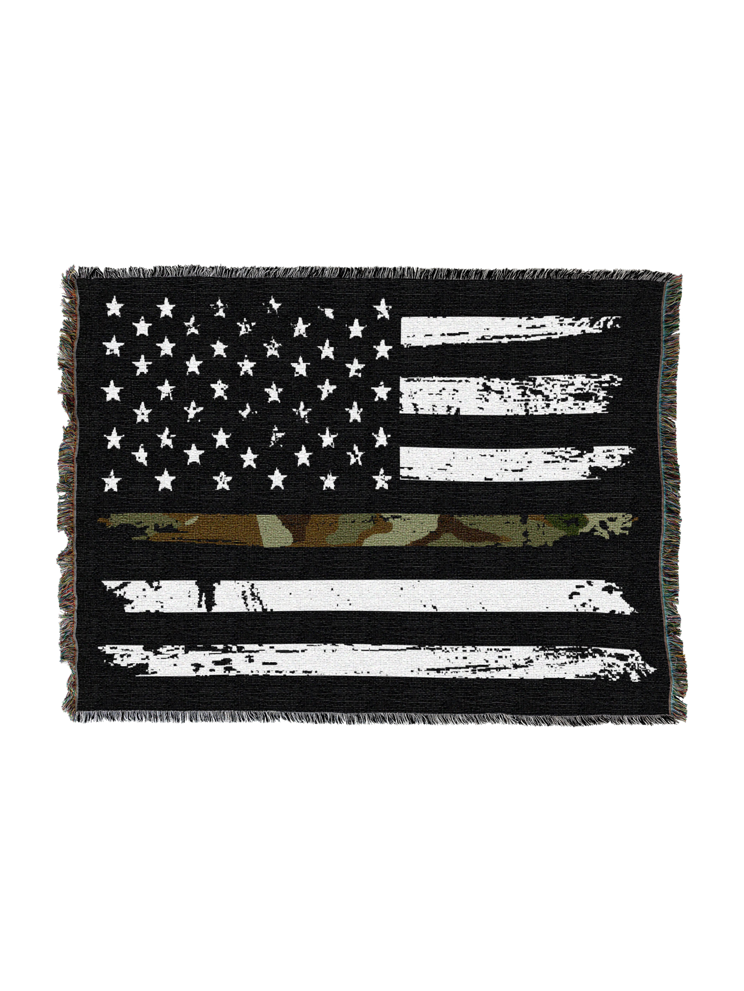Camo Stripe Flag Blanket