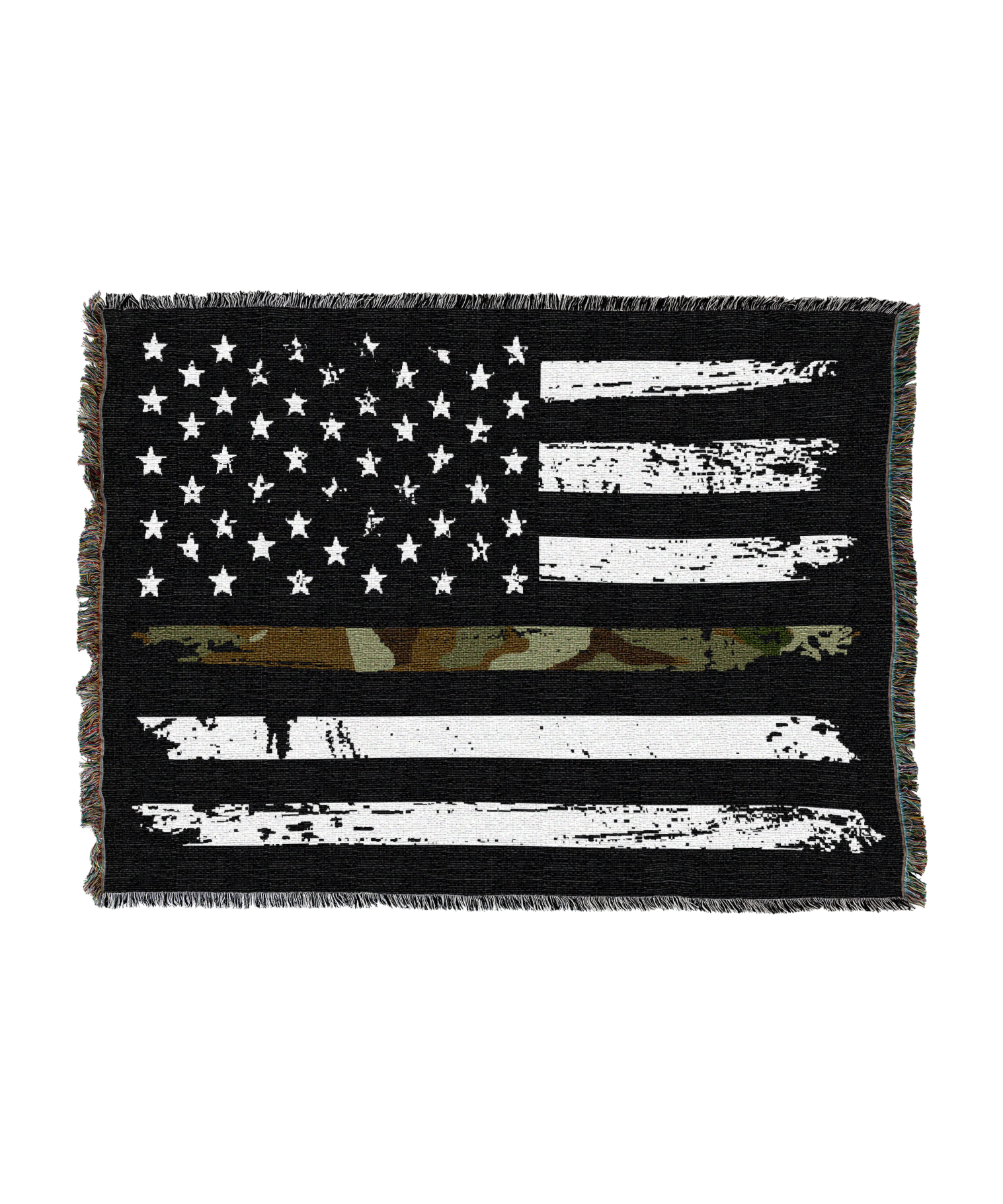 Camo Stripe Flag Blanket