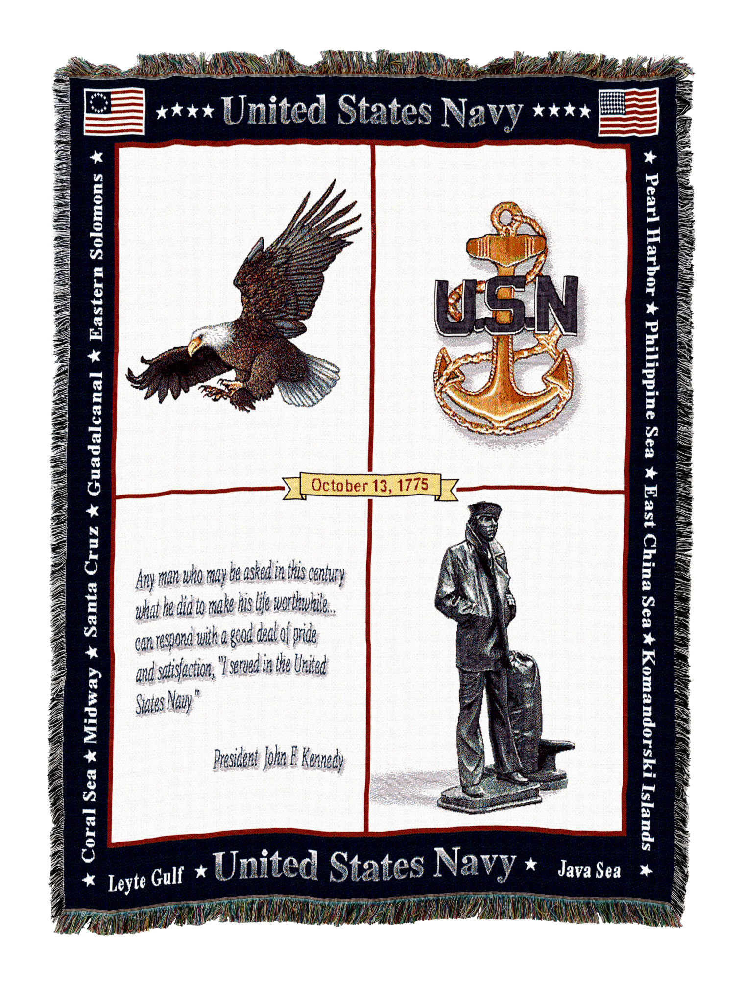 U.S.Navy Memorial Blanket XL