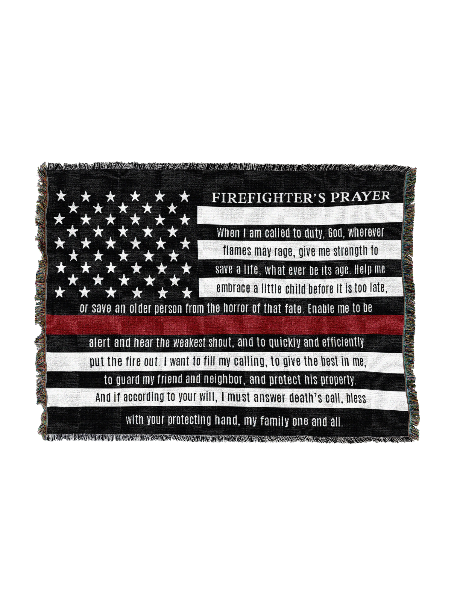 Firefighters Prayer Flag Blanket