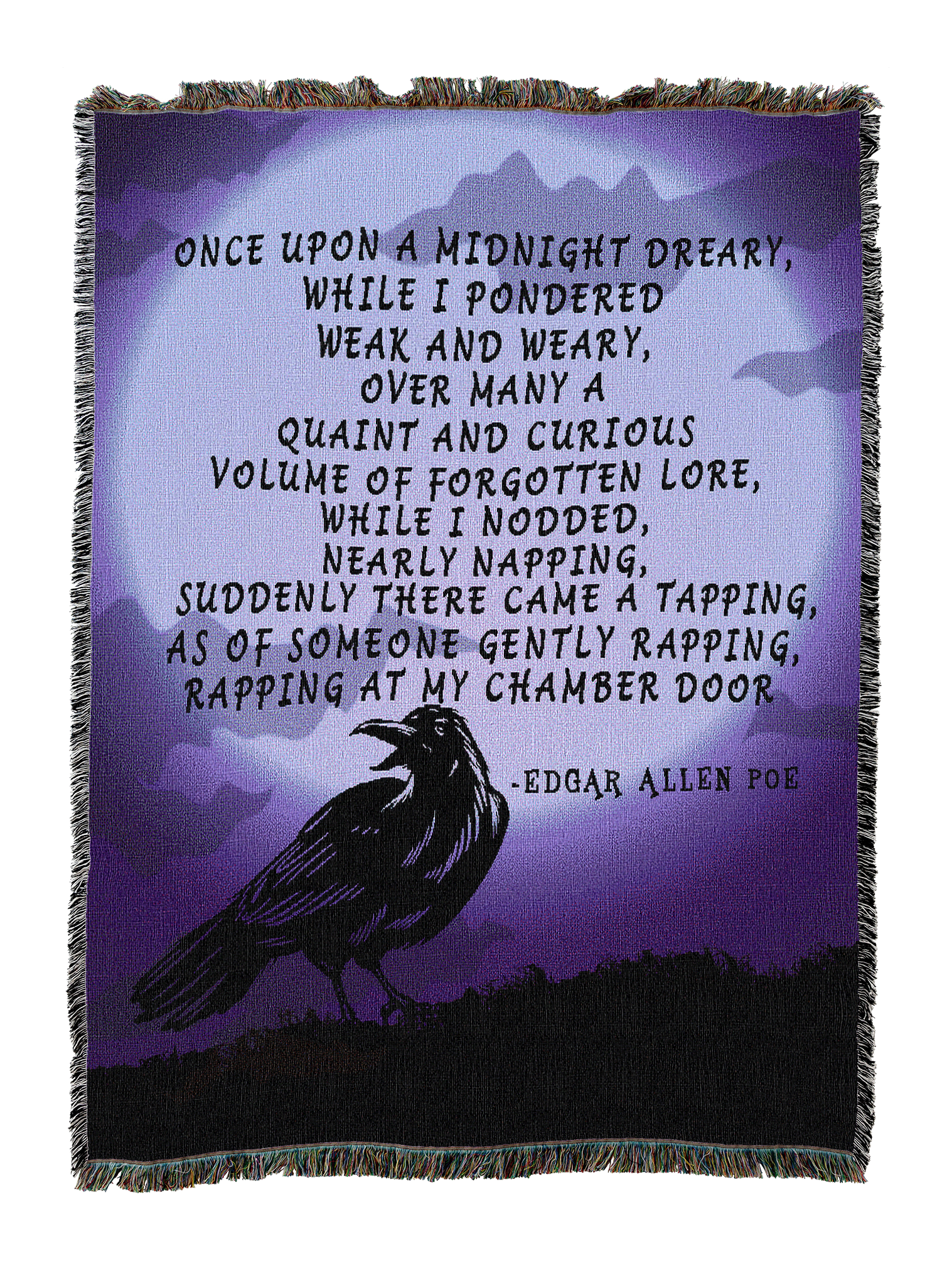 Midnight Dreary Purple Blanket