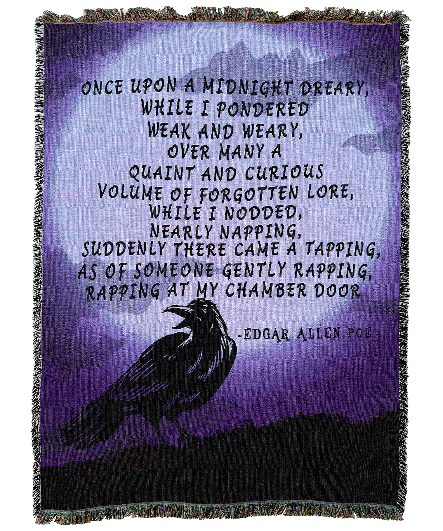 Midnight Dreary Purple Blanket