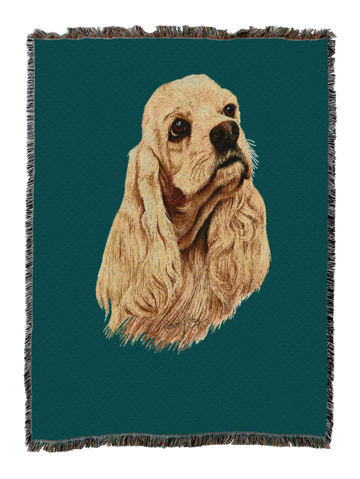 Cocker Spaniel Blanket Teal