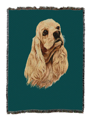 Cocker Spaniel Blanket Teal