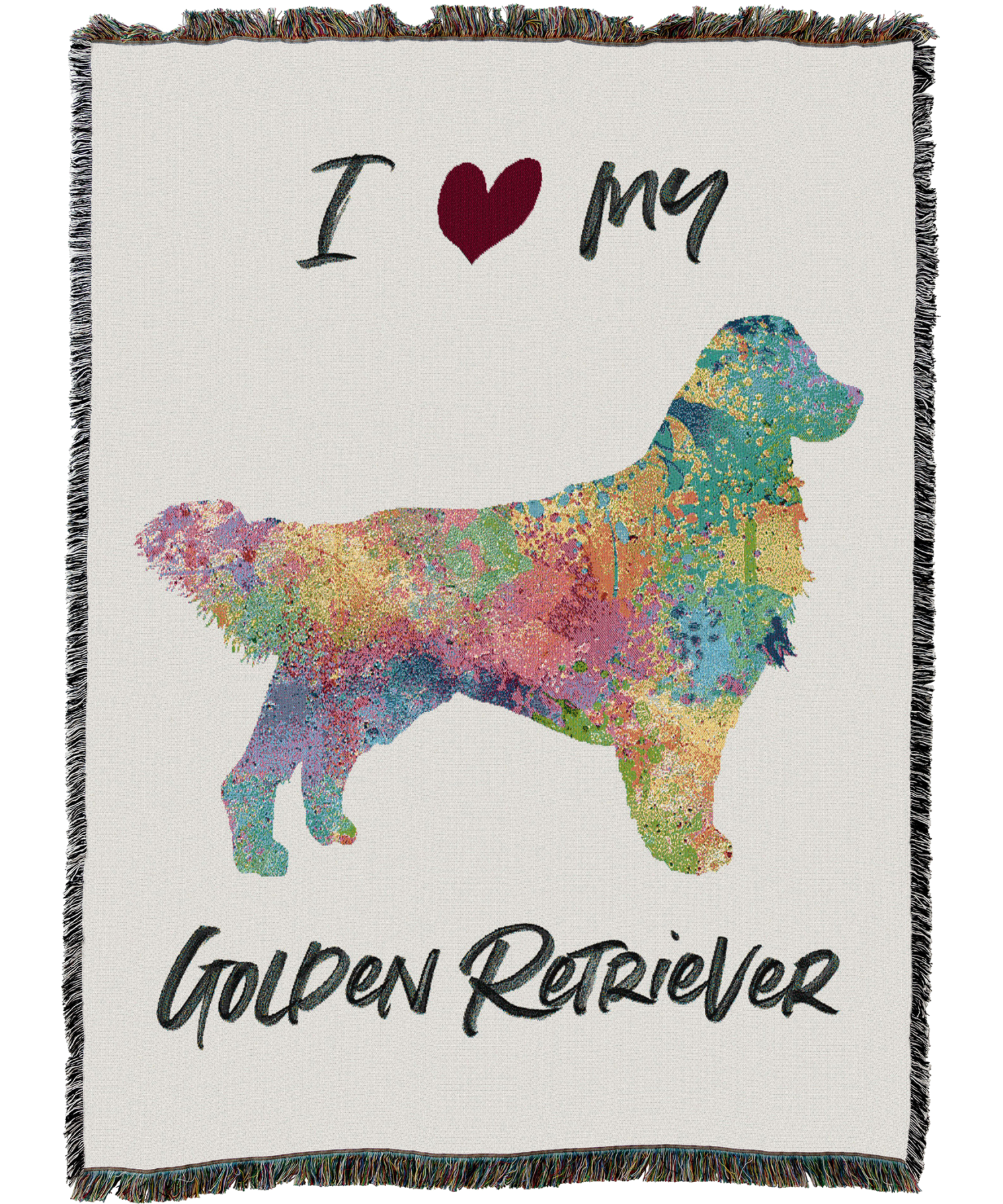 Splash Golden Retriever Blanket