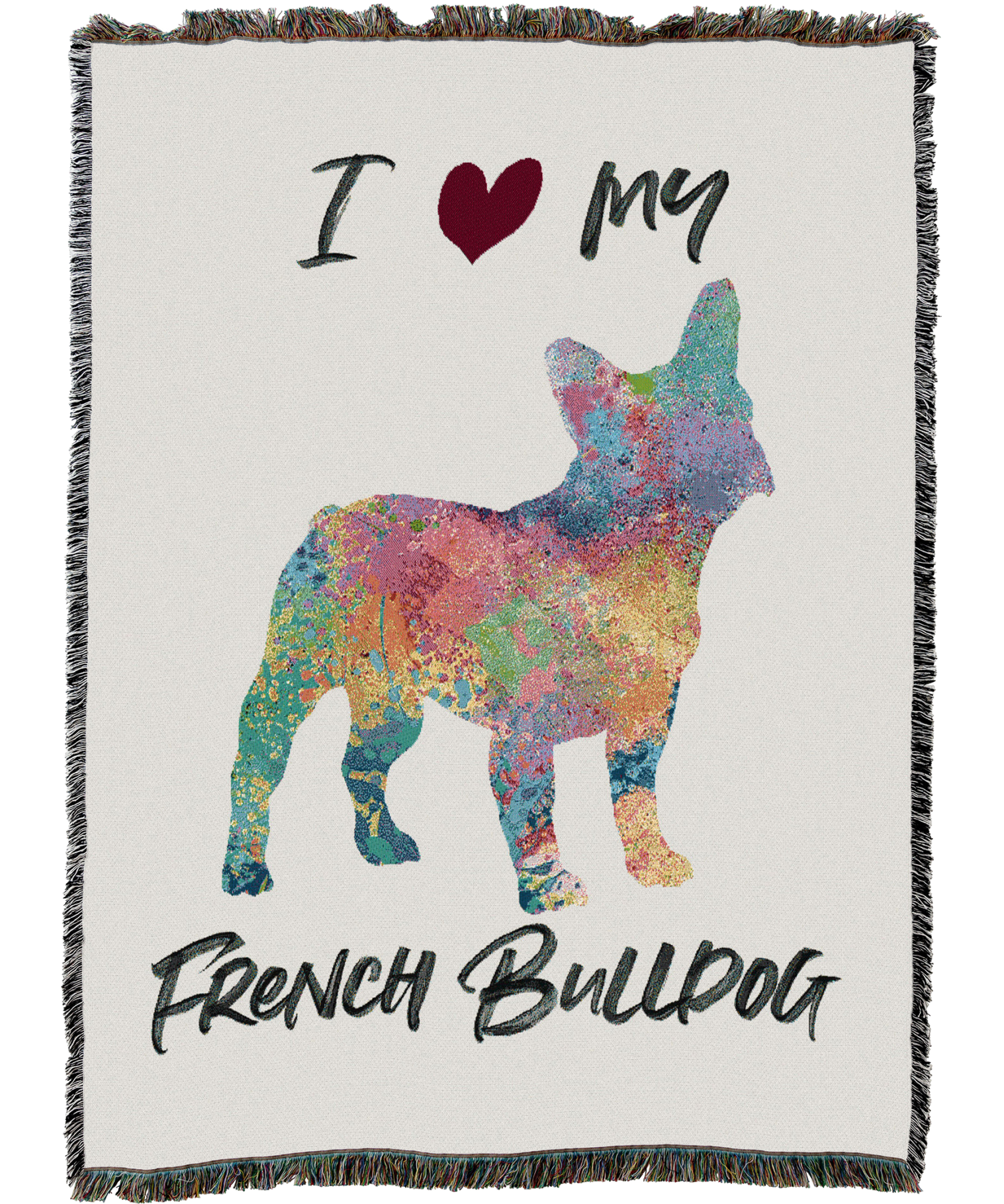 Splash French Bulldog Blanket