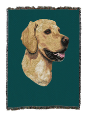 Golden Retriever Blanket Teal