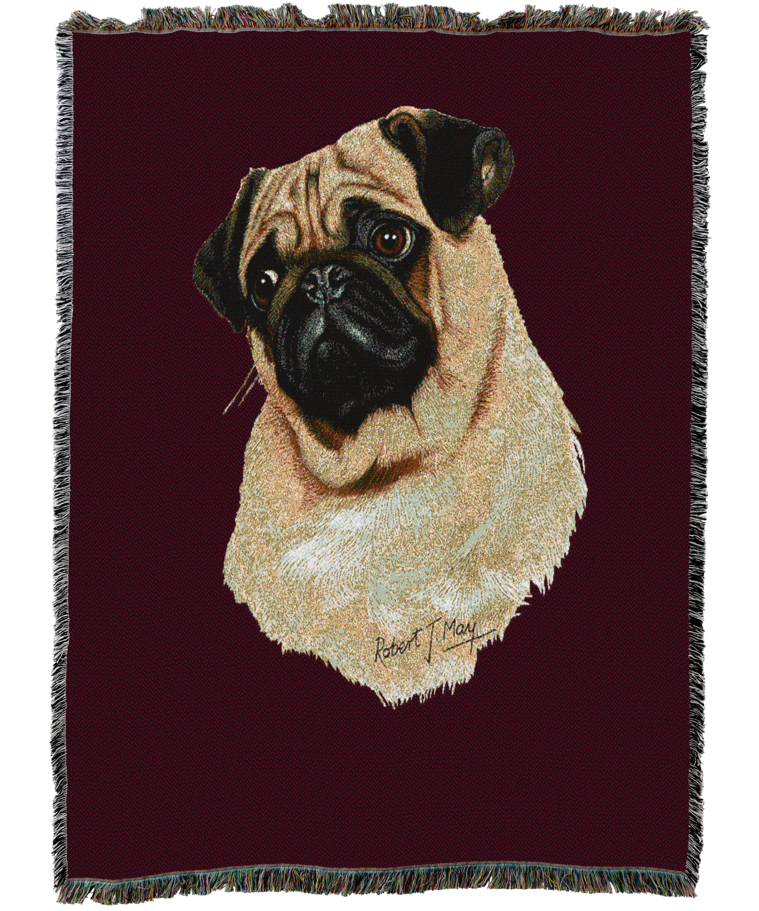 Pug Blanket Red