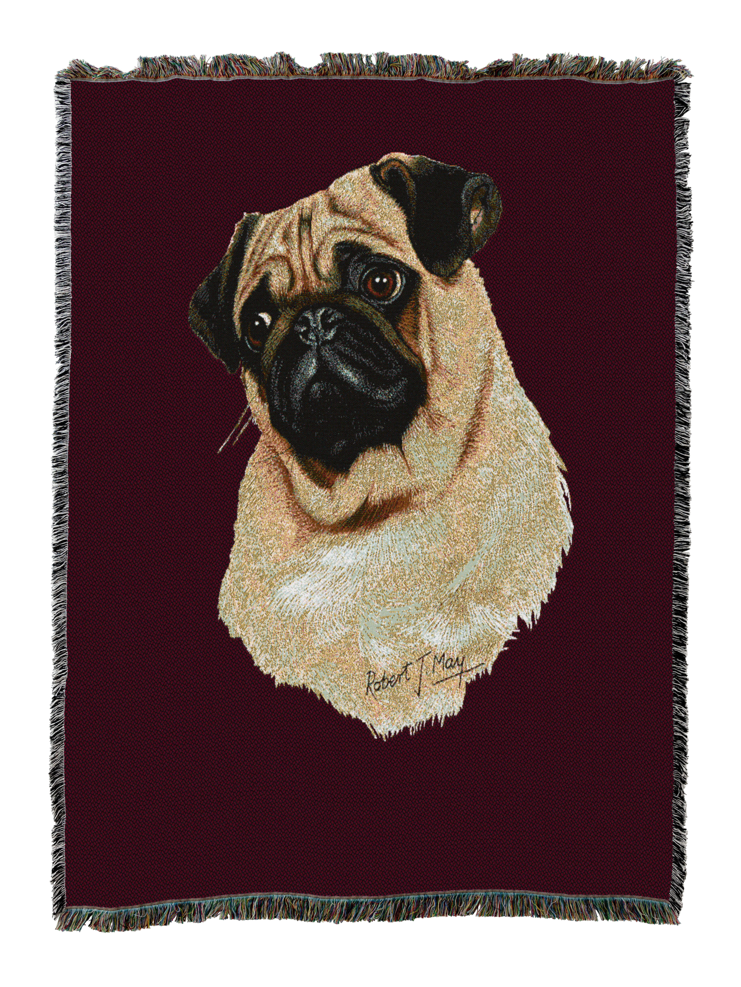 Pug Blanket Red