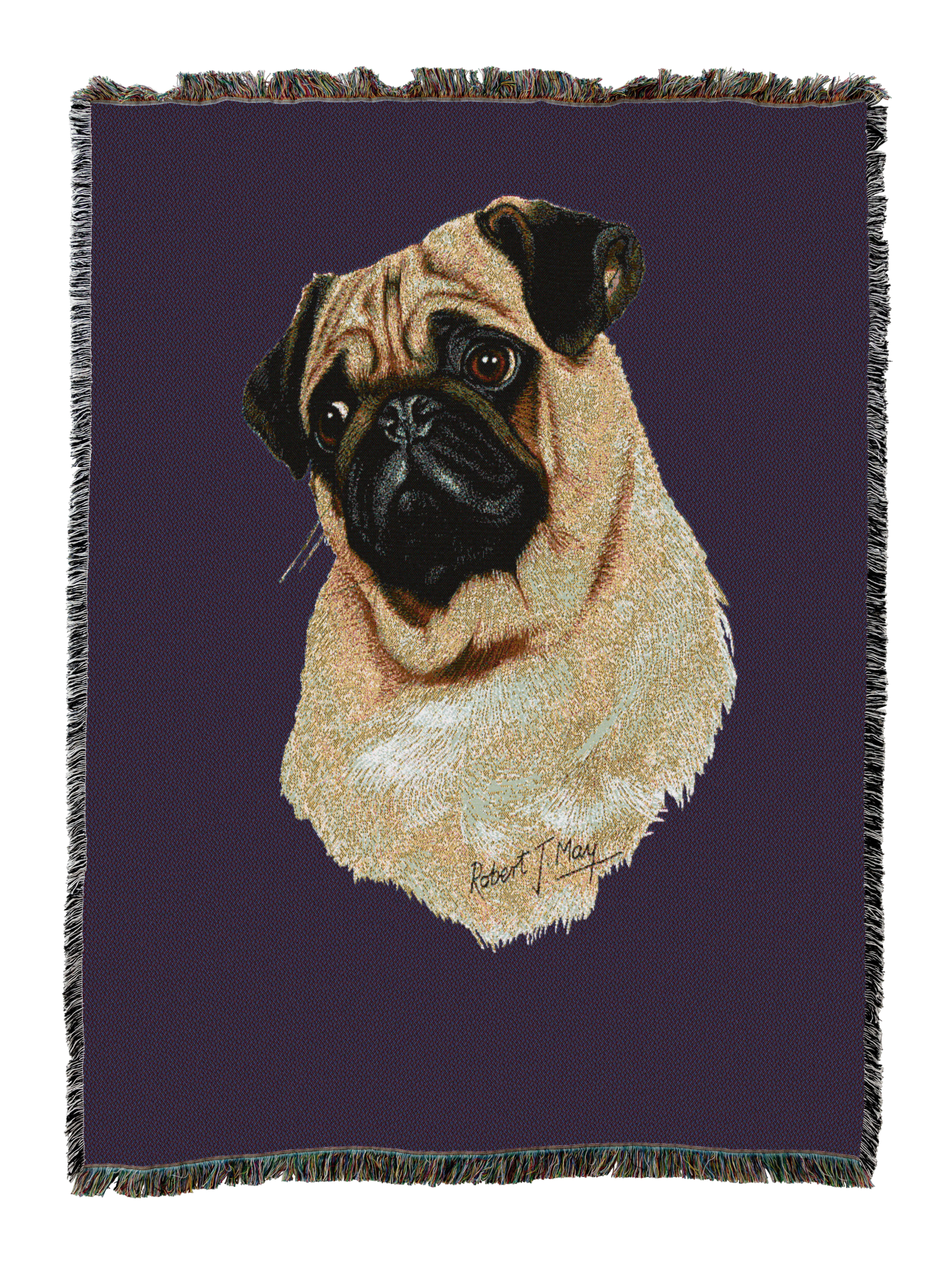 Pug Blanket Purple