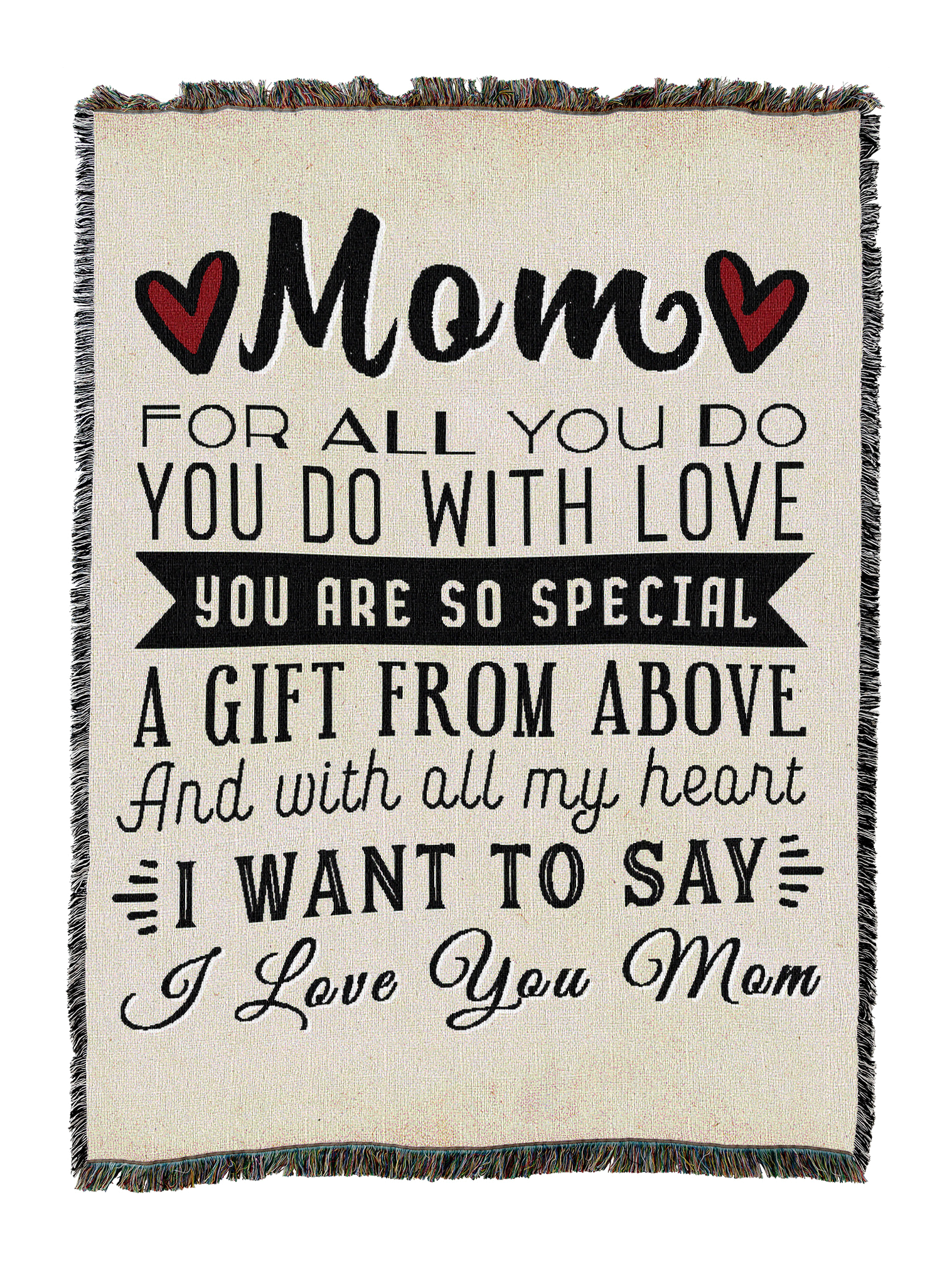 I Love You Mom Blanket