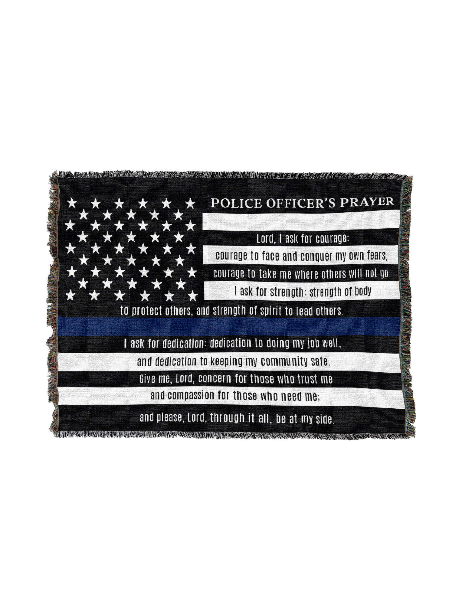 Police Officers Prayer Flag Blanket