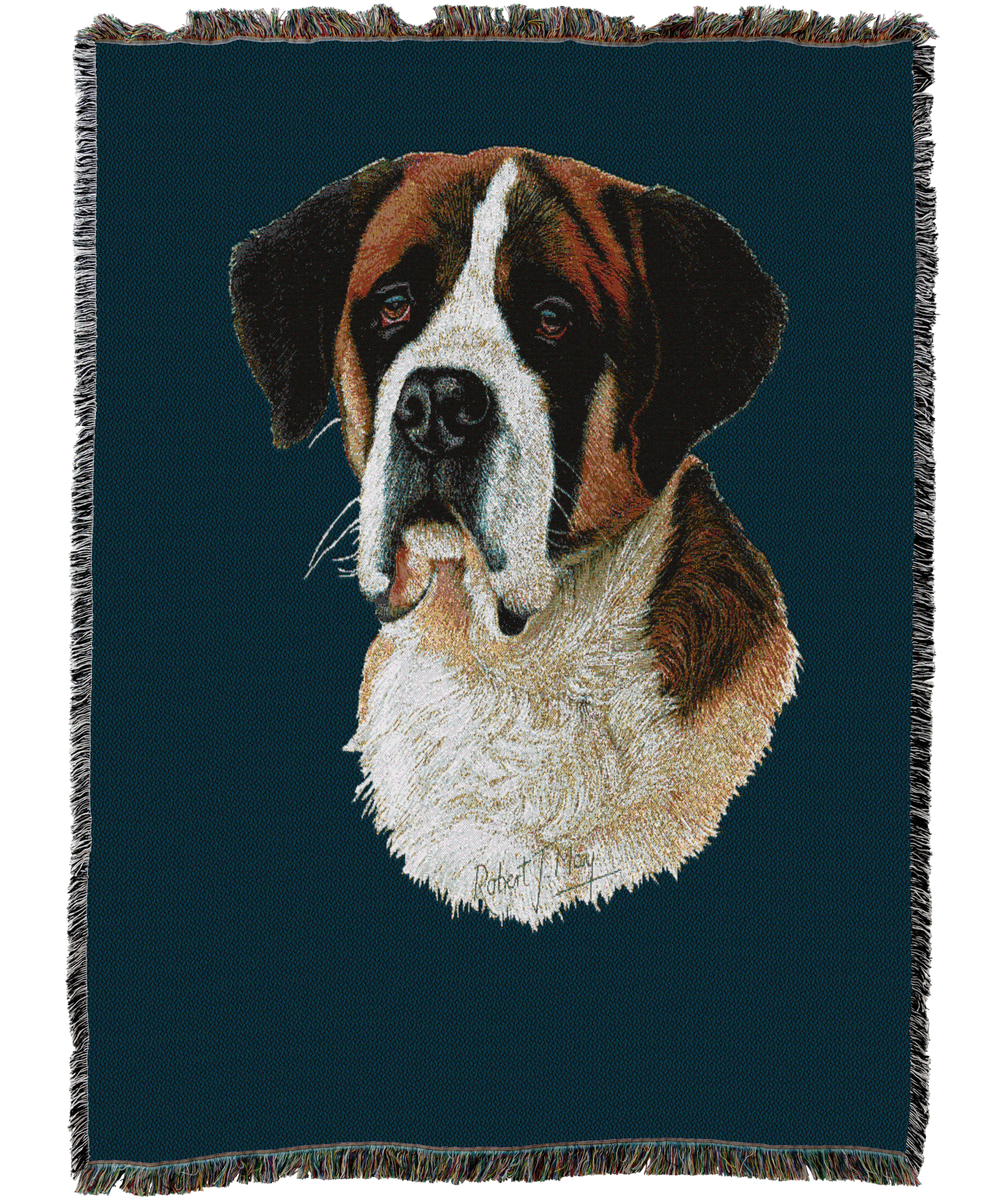 Saint Bernard Blanket Blue