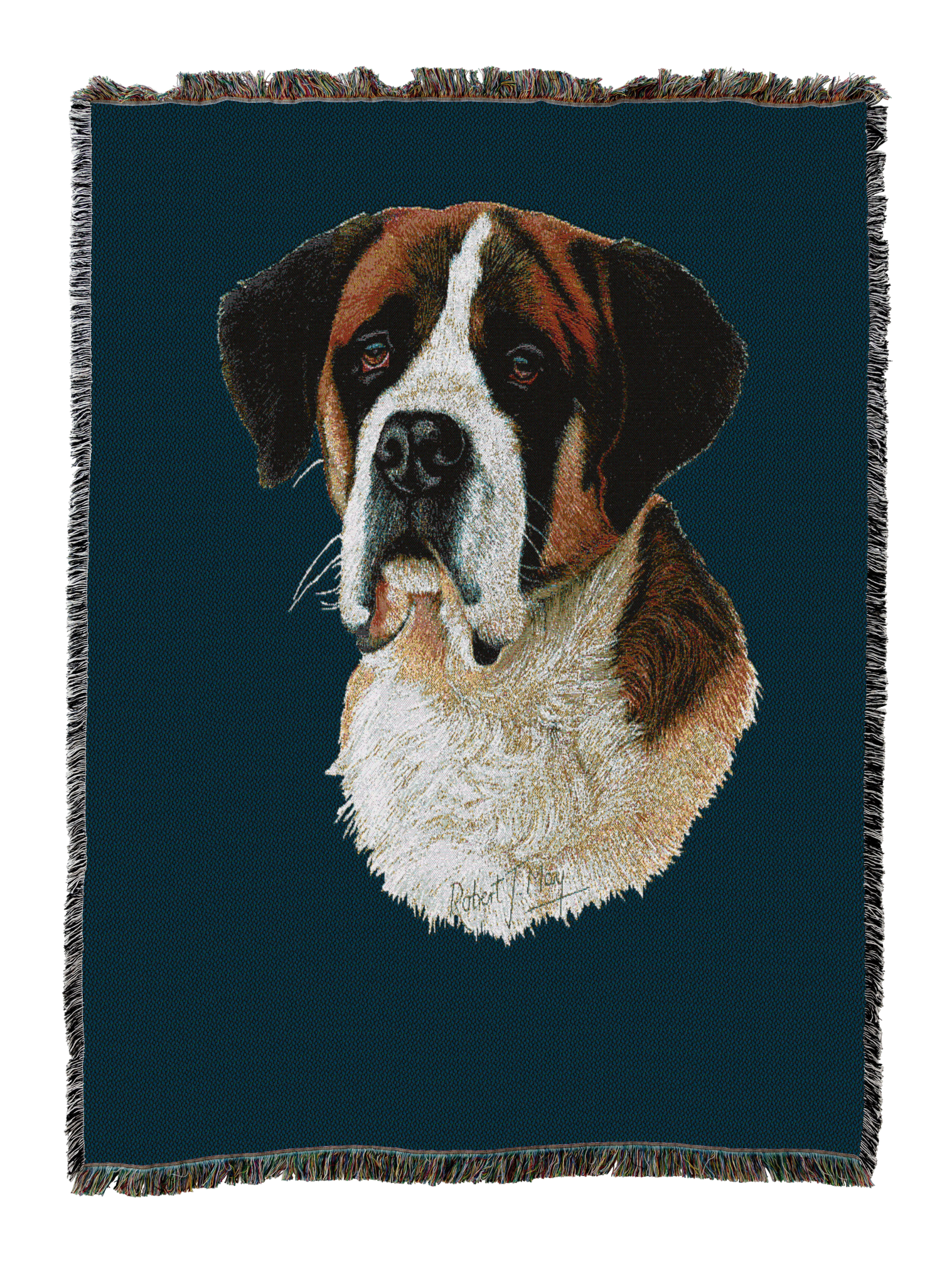 Saint Bernard Blanket Blue