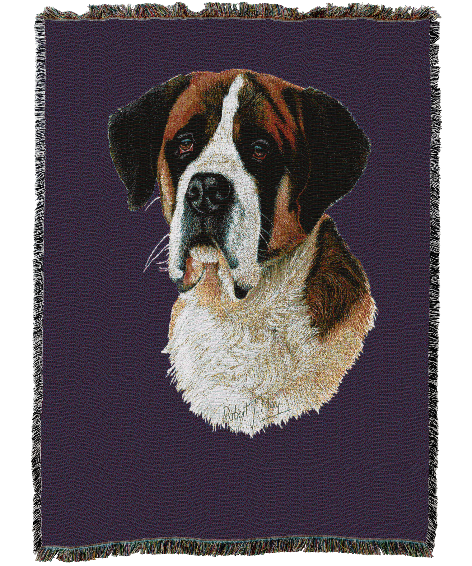 Saint Bernard Blanket Purple