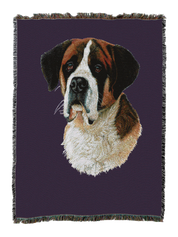 Saint Bernard Blanket Purple