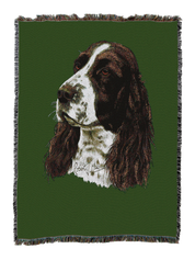 English Springer Spaniel Blanket Green