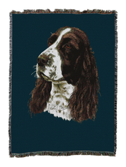 English Springer Spaniel Blanket Blue