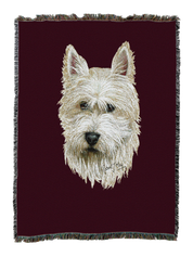 West Highland White Terrier Blanket Red