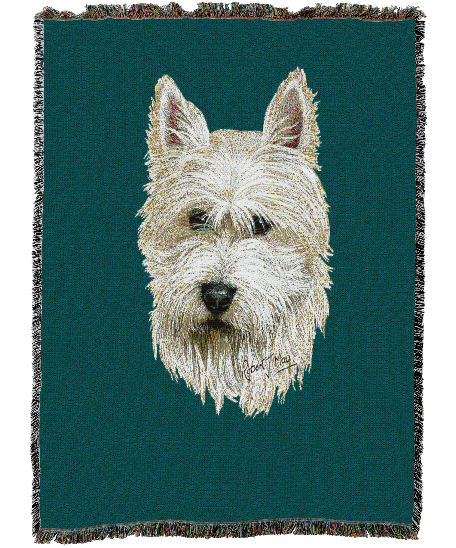West Highland White Terrier Blanket Teal