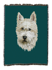 West Highland White Terrier Blanket Teal