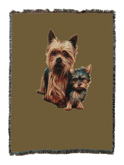 Yorkshire Terrier with Puppy Blanket Sand