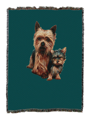 Yorkshire Terrier With Puppy Blanket