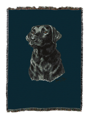 Labrador Retriever Black Blanket Blue