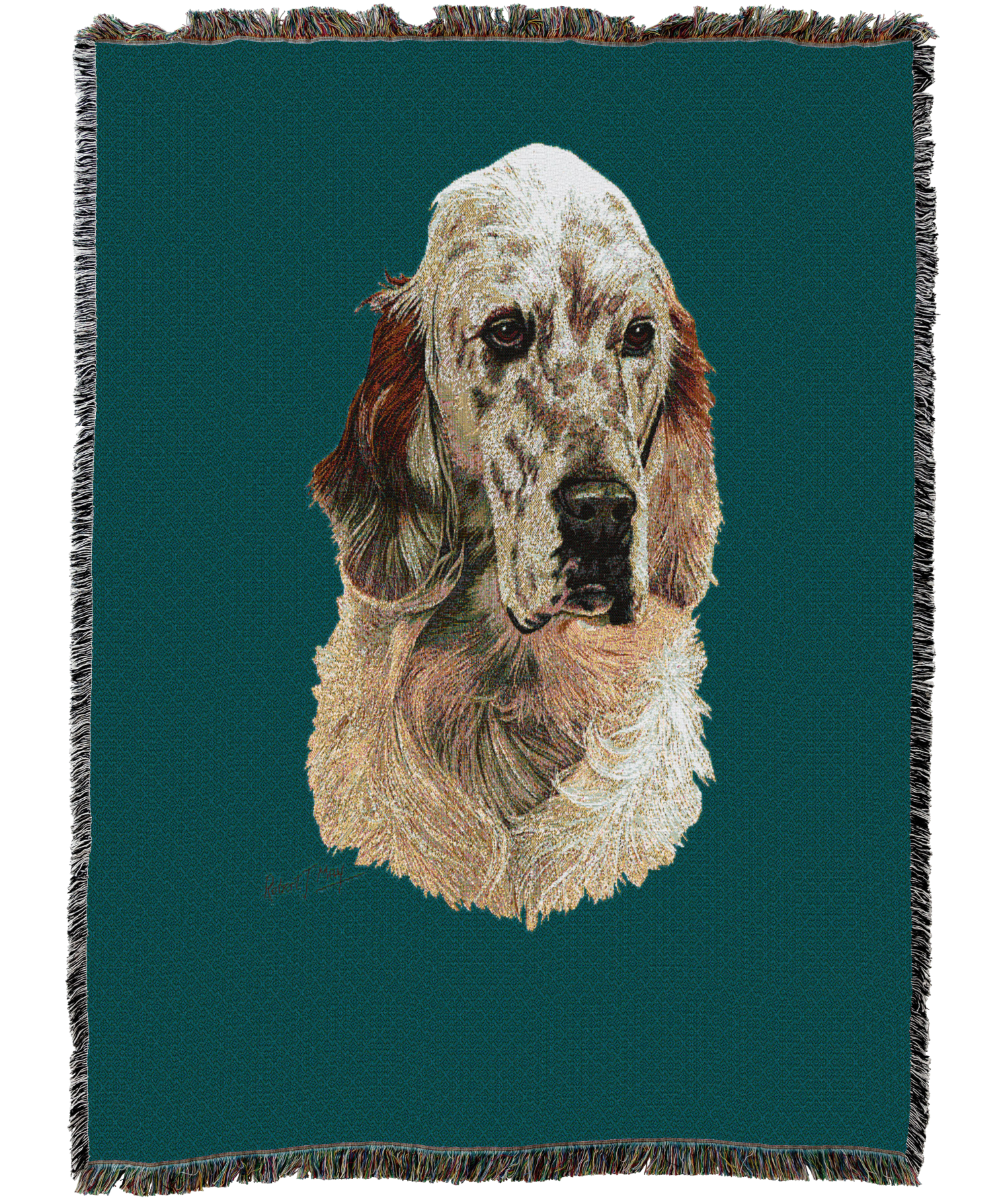 English Setter Blanket Teal