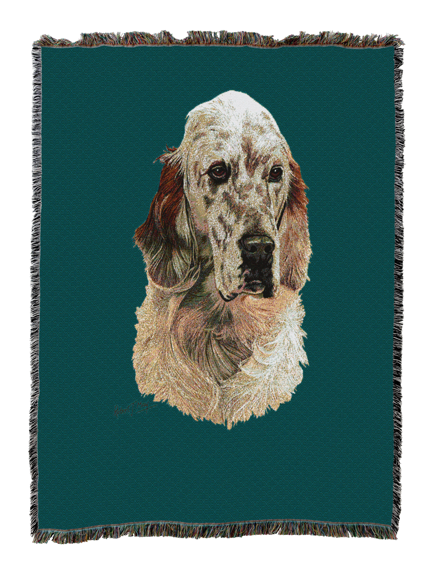 English Setter Blanket Teal