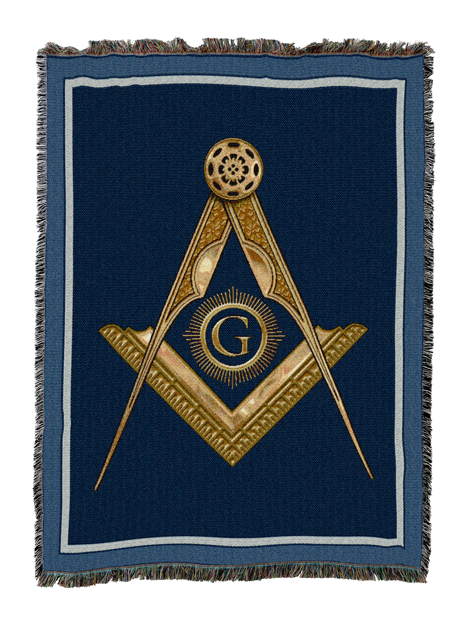 Masonic Gold Compass Blanket