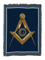 Masonic Gold Compass Blanket