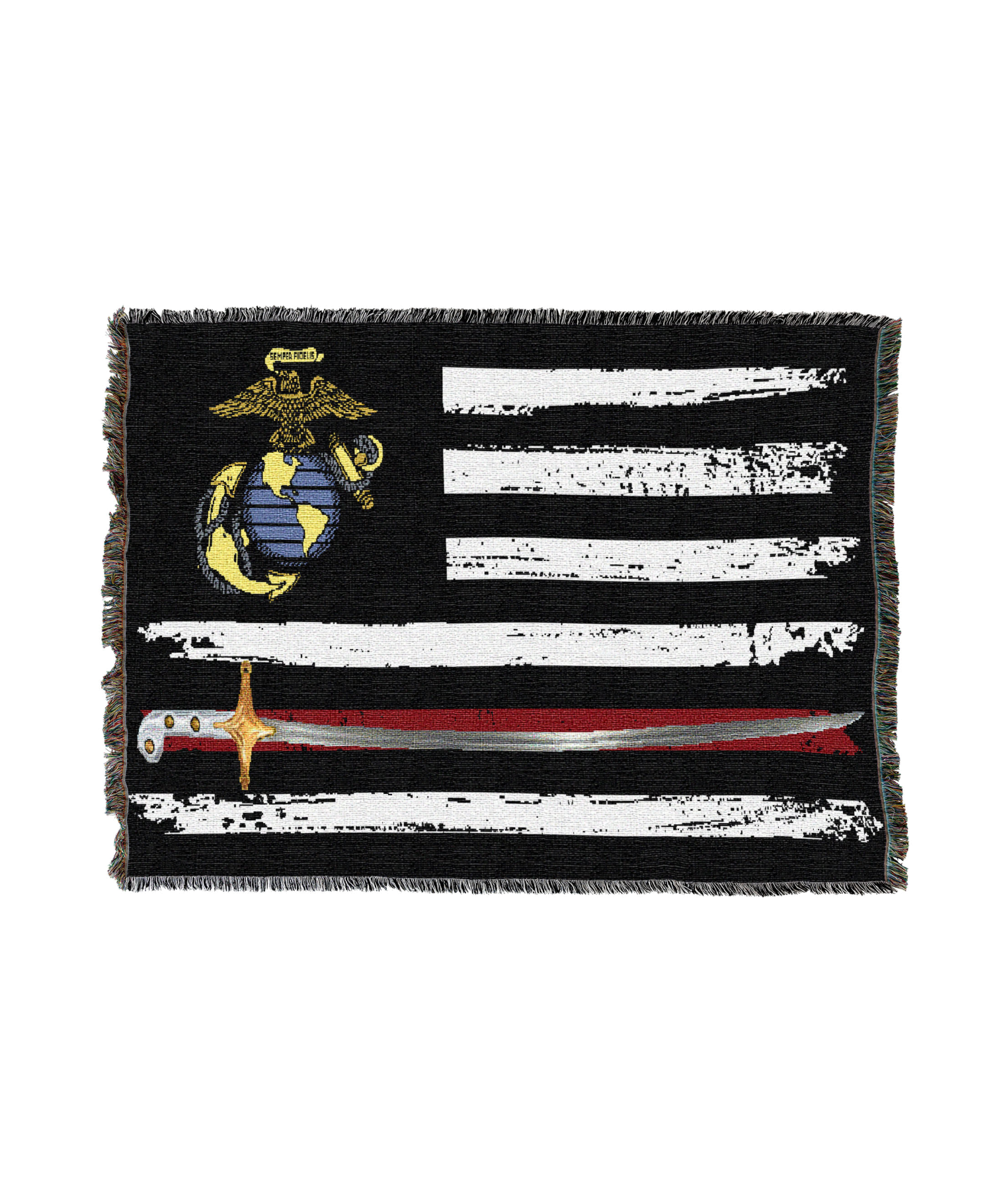 Marine Saber Flag Blanket