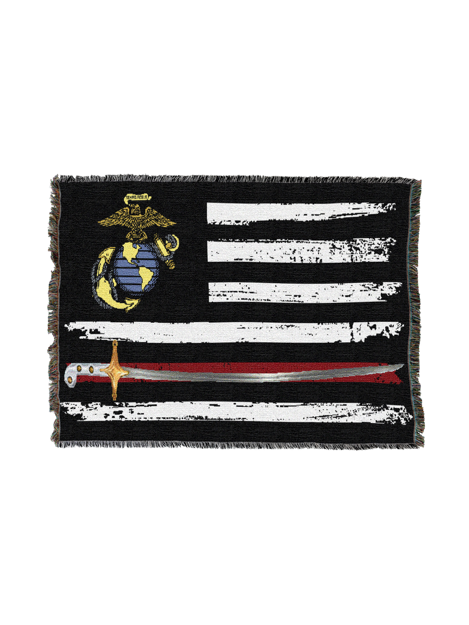 Marine Saber Flag Blanket