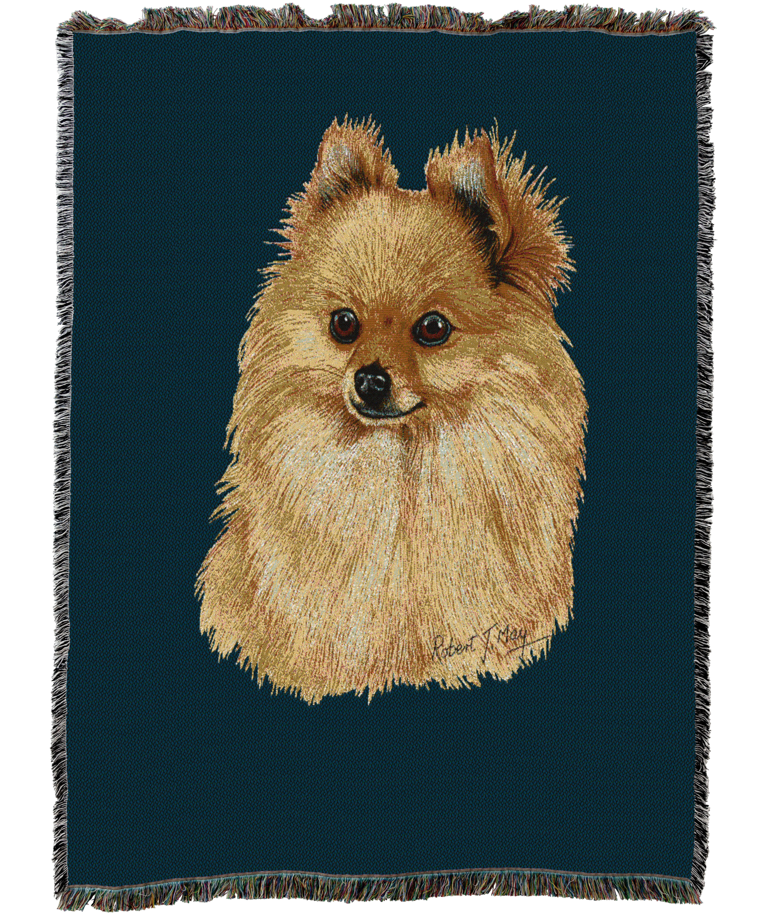 Pomeranian Blanket Blue