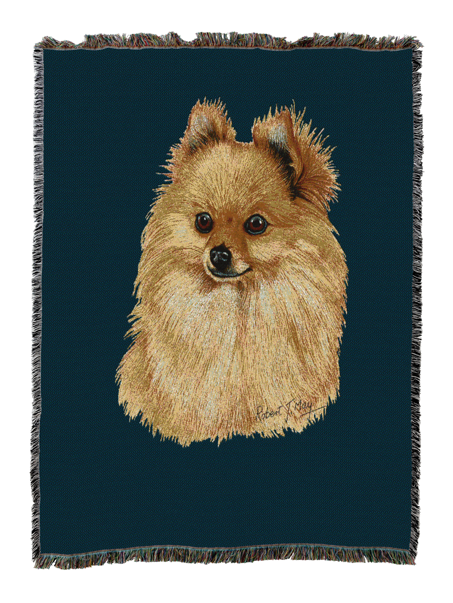 Pomeranian Blanket Blue
