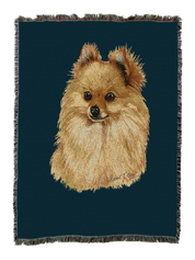 Pomeranian Blanket Blue
