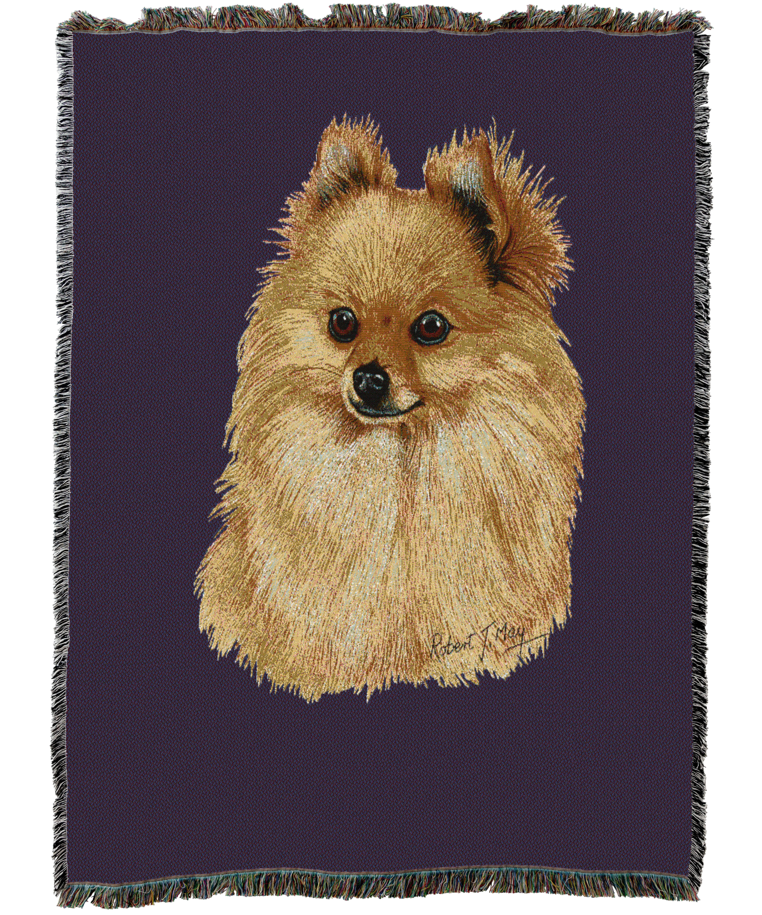 Pomeranian Blanket Purple