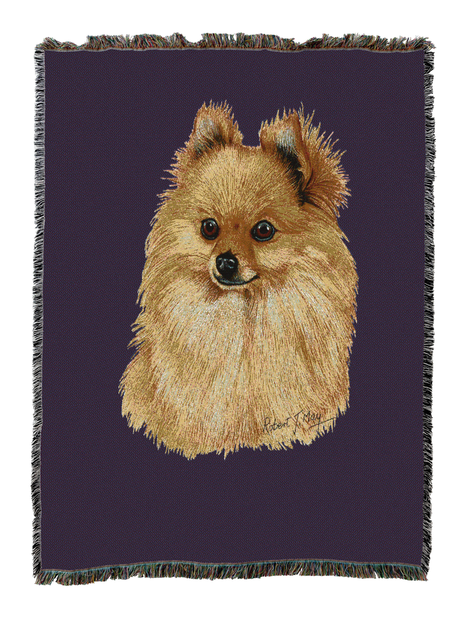Pomeranian Blanket Purple
